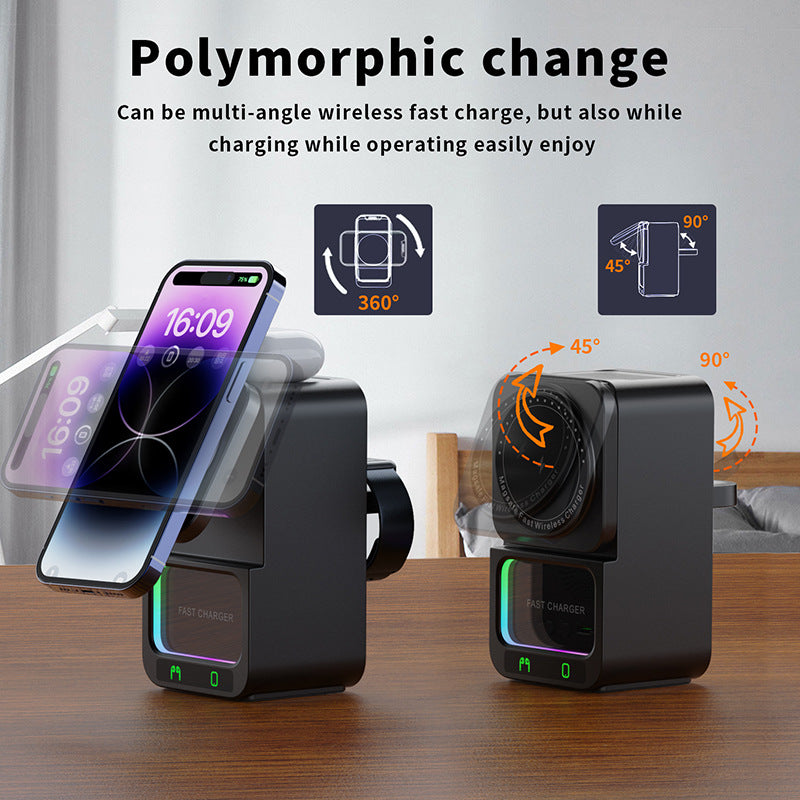 Haut-parleur Bluetooth 5-en-1 Chargeur sans fil