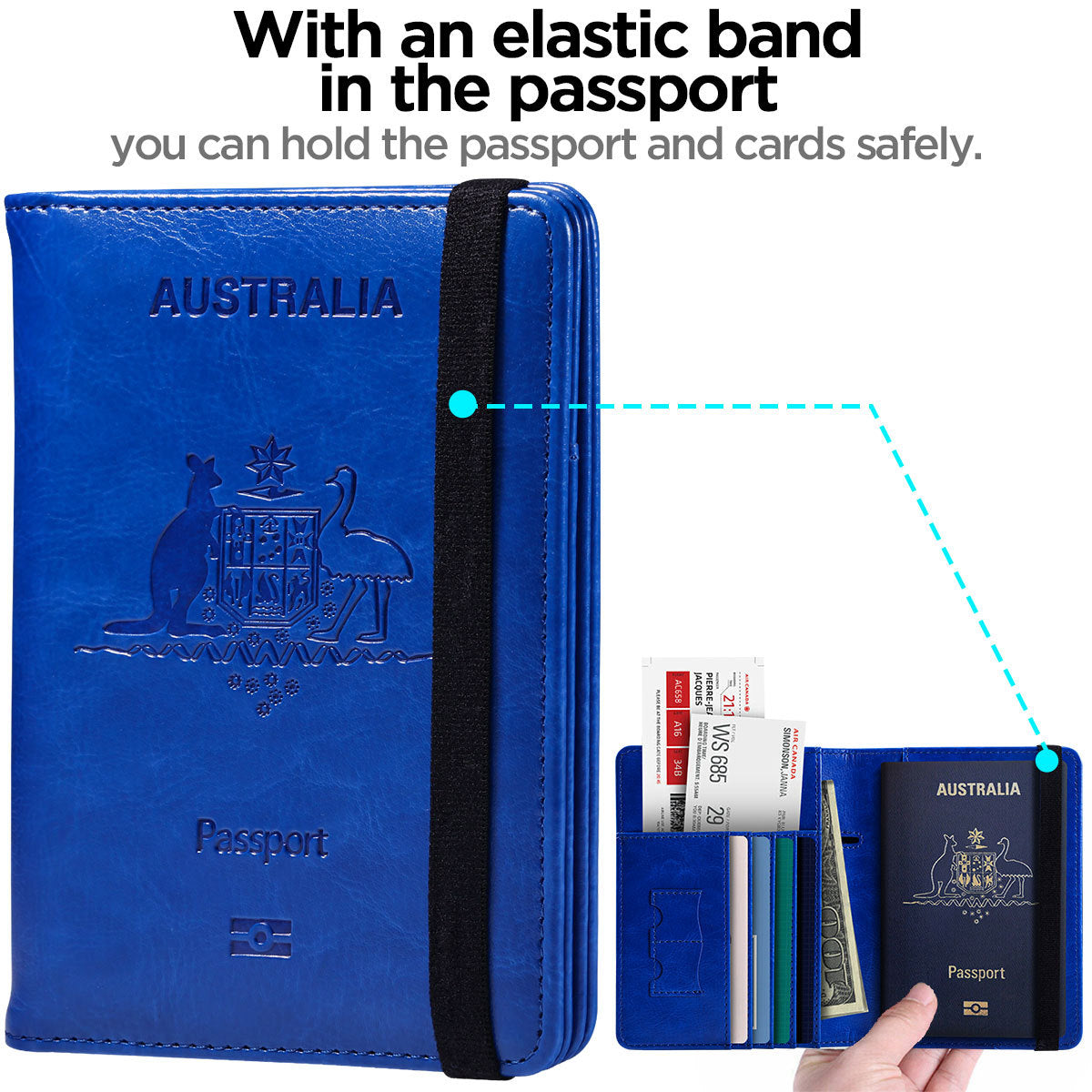 Carte bancaire de rangement en cuir Multi-pocket
