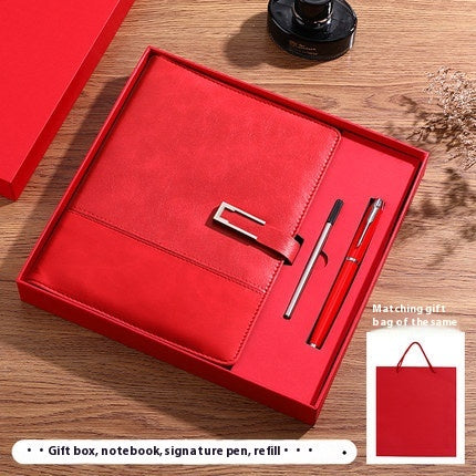 Carnet de notes d'affaires en cuir souple Ensemble cadeau de haute qualité