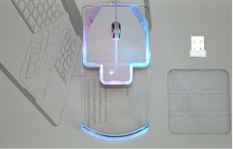 Souris optique lumineuse sans fil Intelligente de 2,4 GHz pour ordinateur portable