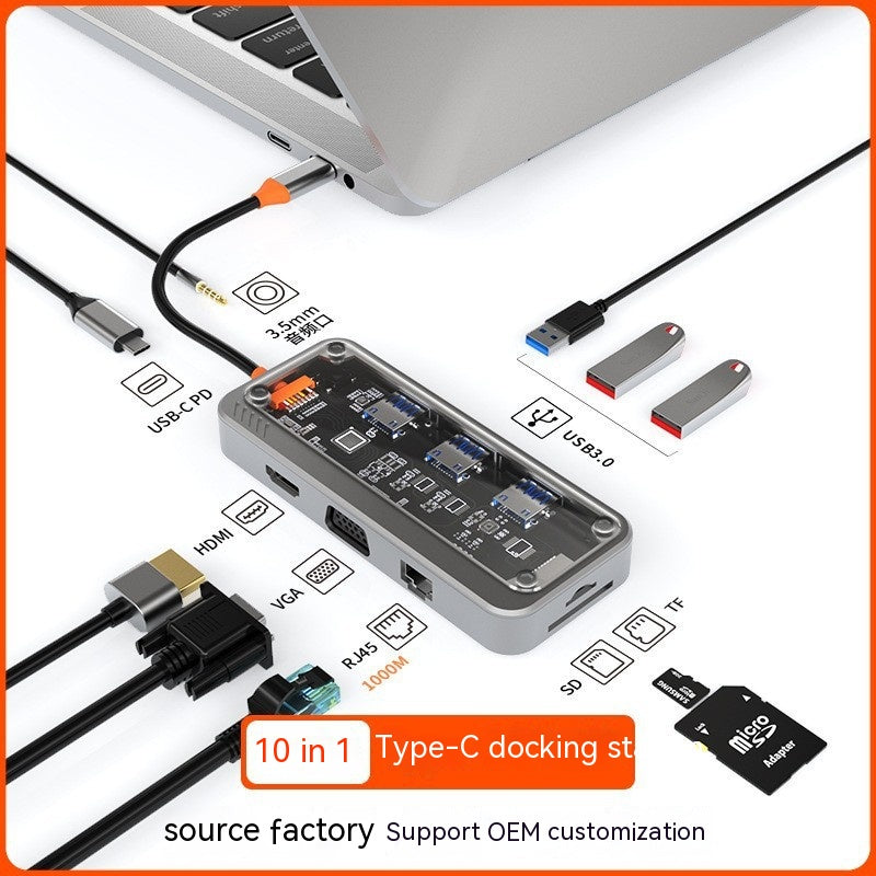 Hub Expansion Dock Notebook Convertisseur d'ordinateur
