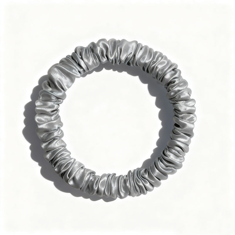 Attache de cheveux en soie 1cm Bande de cheveux en caoutchouc de petite taille