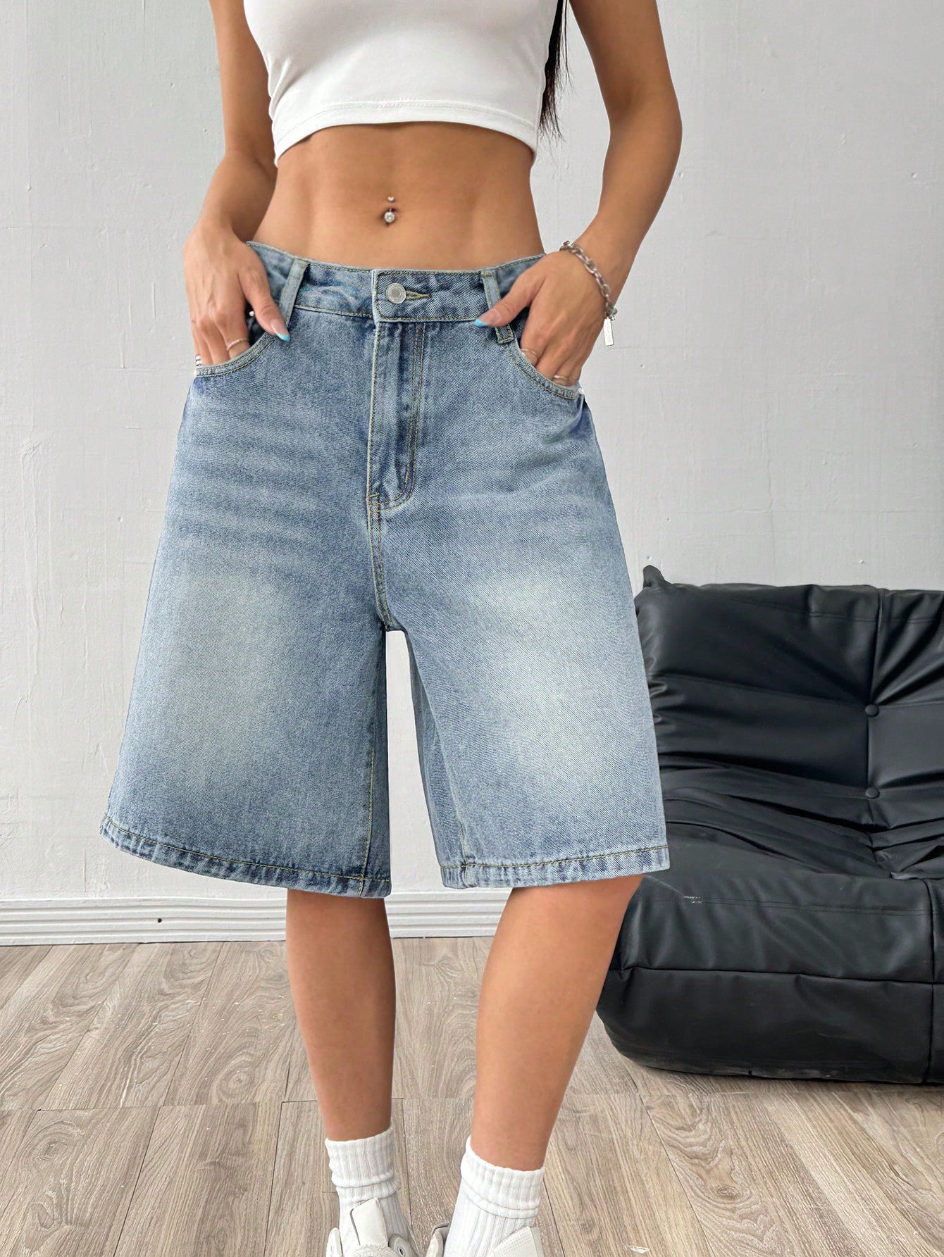 Short en denim casual loose-Fit pour femmes