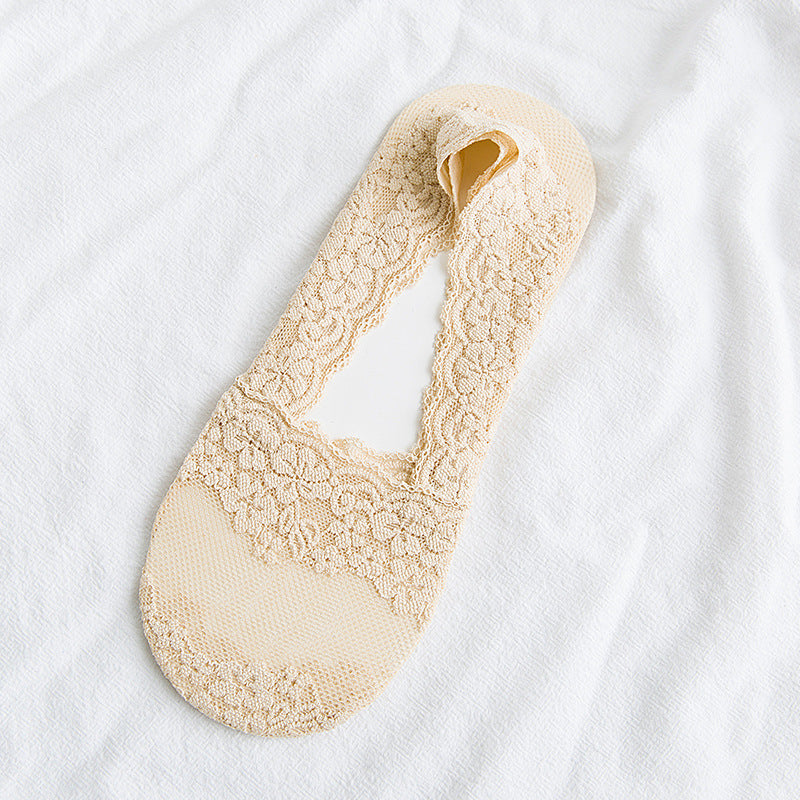 Femmes Dentelle mince Chaussettes absorbant la sueur invisible
