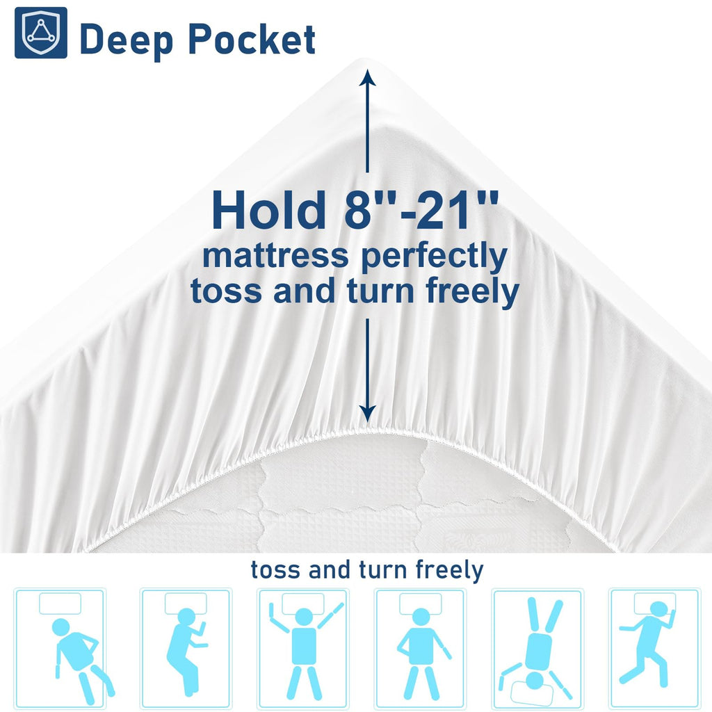 Solution de sommeil Topper matelas ultra doux taille Reine - Rayon dérivé de l'oreiller en bambou