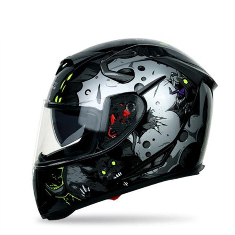 Jetco hiver deux lentilles pleine couverture moto