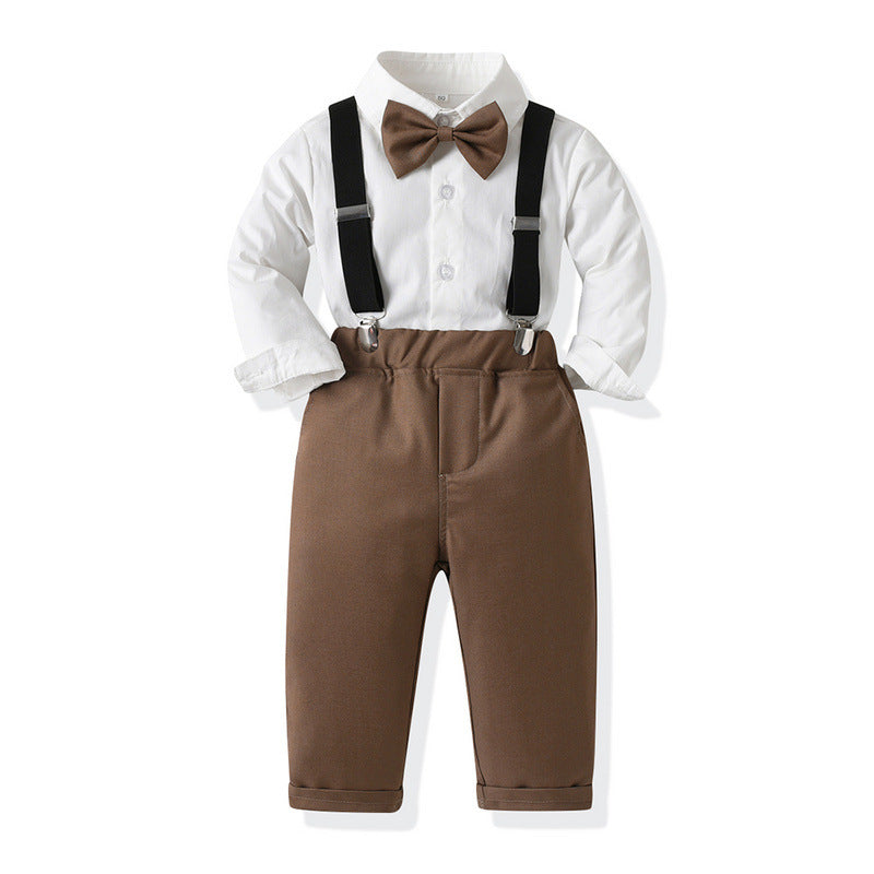 Clip-on enfant Suspender Pantalons Deux-Piece Set Fashion Kids' Outfit