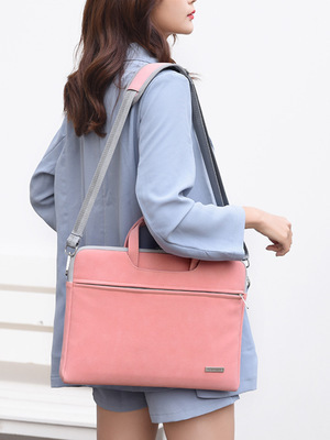PU Leather Women Portable Bag Satchel Satchel for Macbook Air 13.3 14 15.6