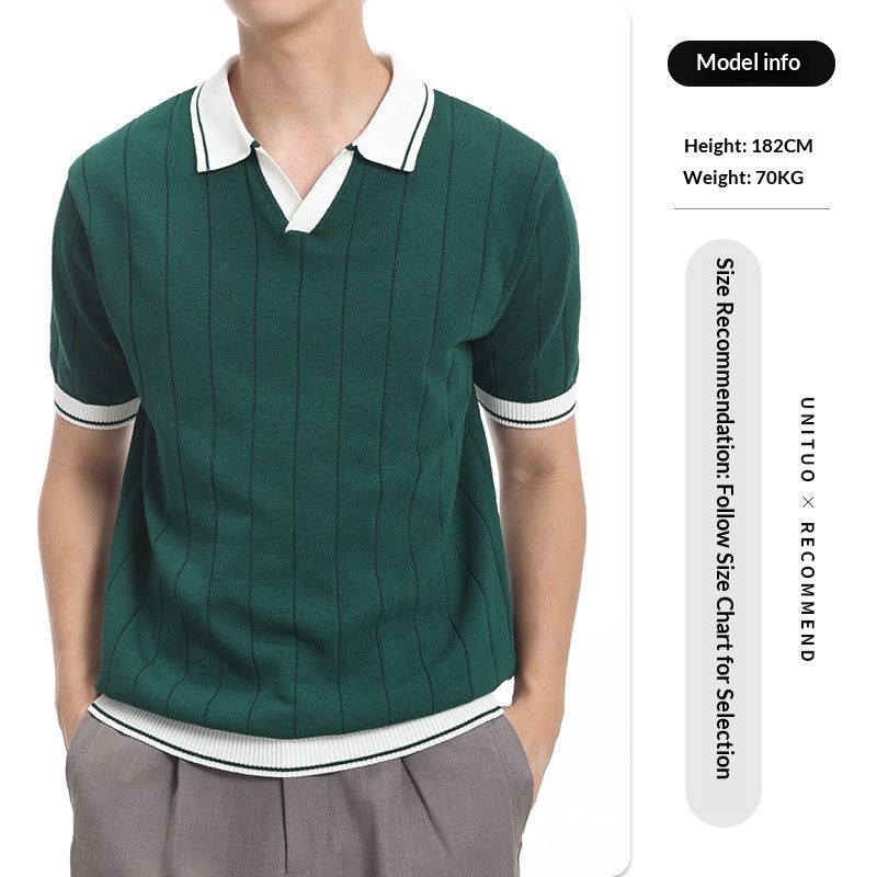 T-shirt casual V-Neck pour hommes T-shirt rapide Dry Paul
