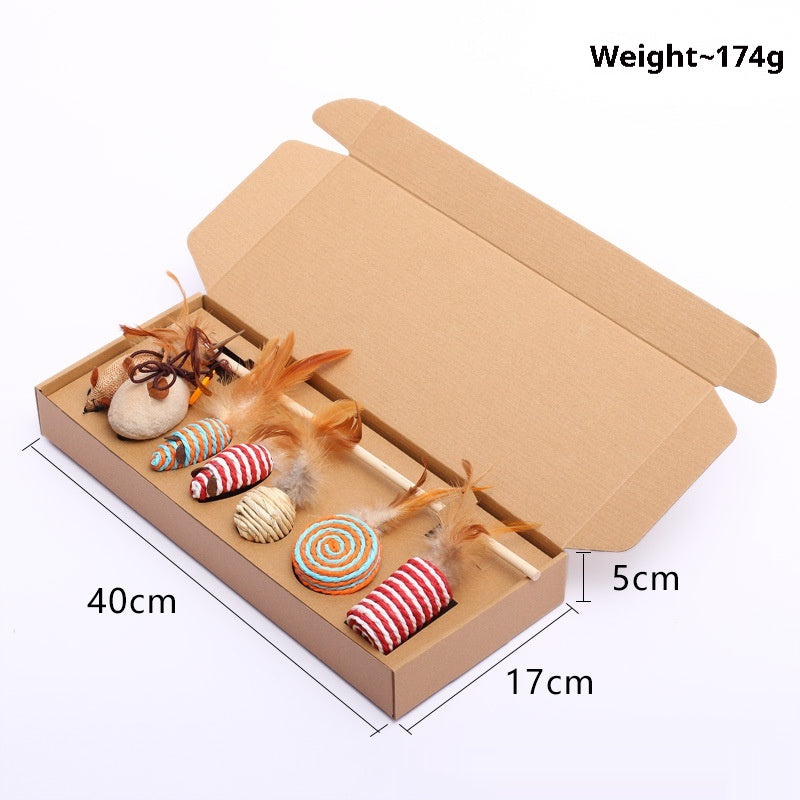 Aliments pour animaux de compagnie Jeu de jouets pour chats 7 pièces
