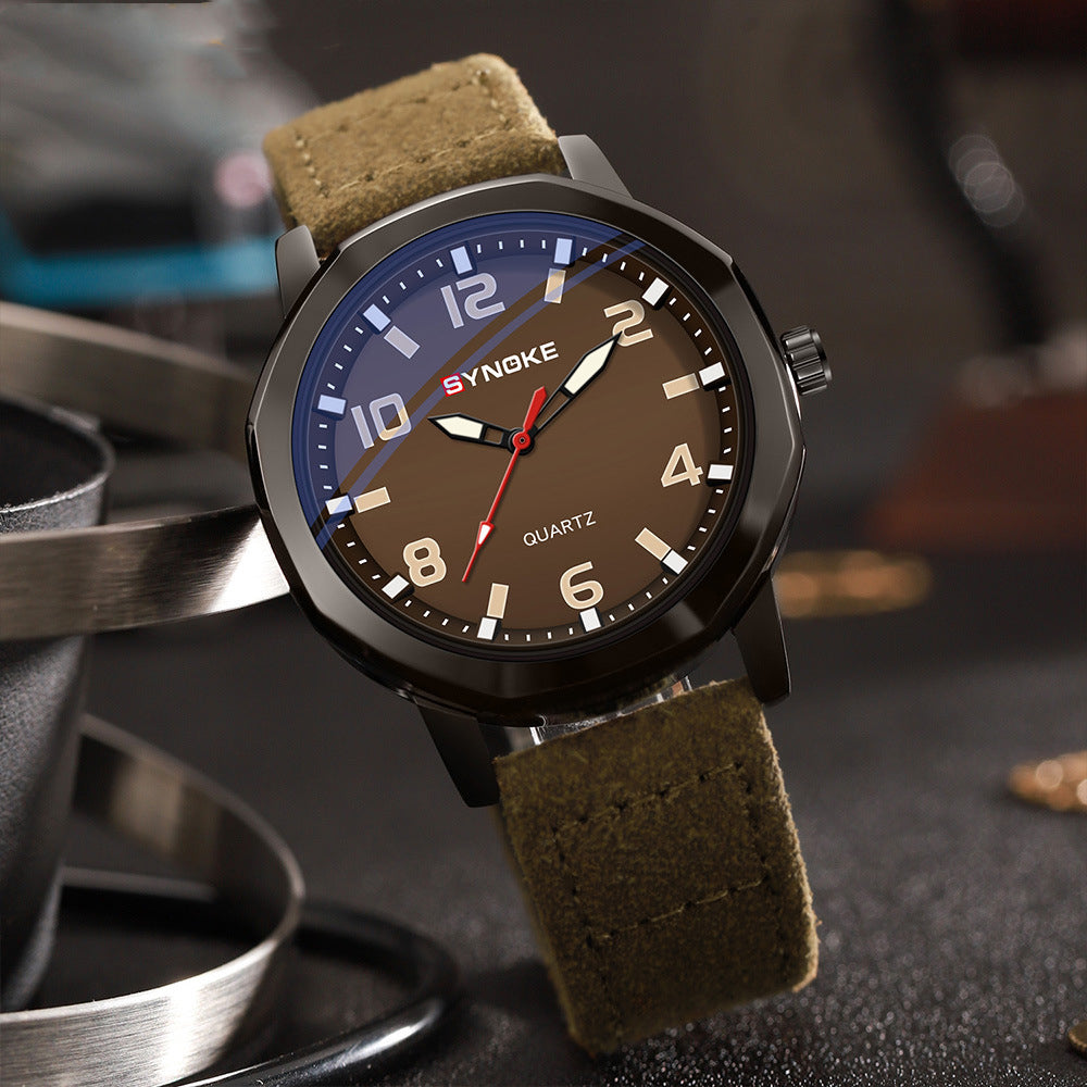 Montre Quartz numérique en alliage de ceinture de sport rétro pour hommes