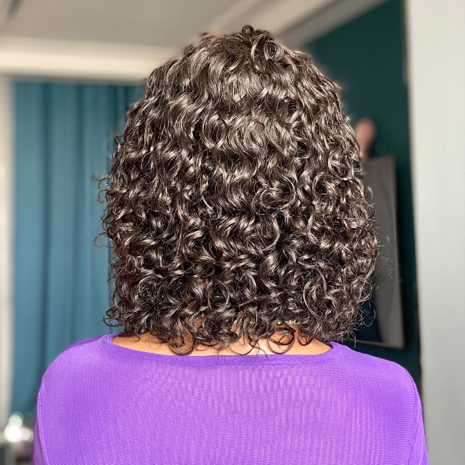 Perruques de cheveux humains avec franges