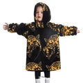 Garçons et filles Velours de coton confortable Vêtement résistant au froid Lazy Blanket Hooted Plus-size