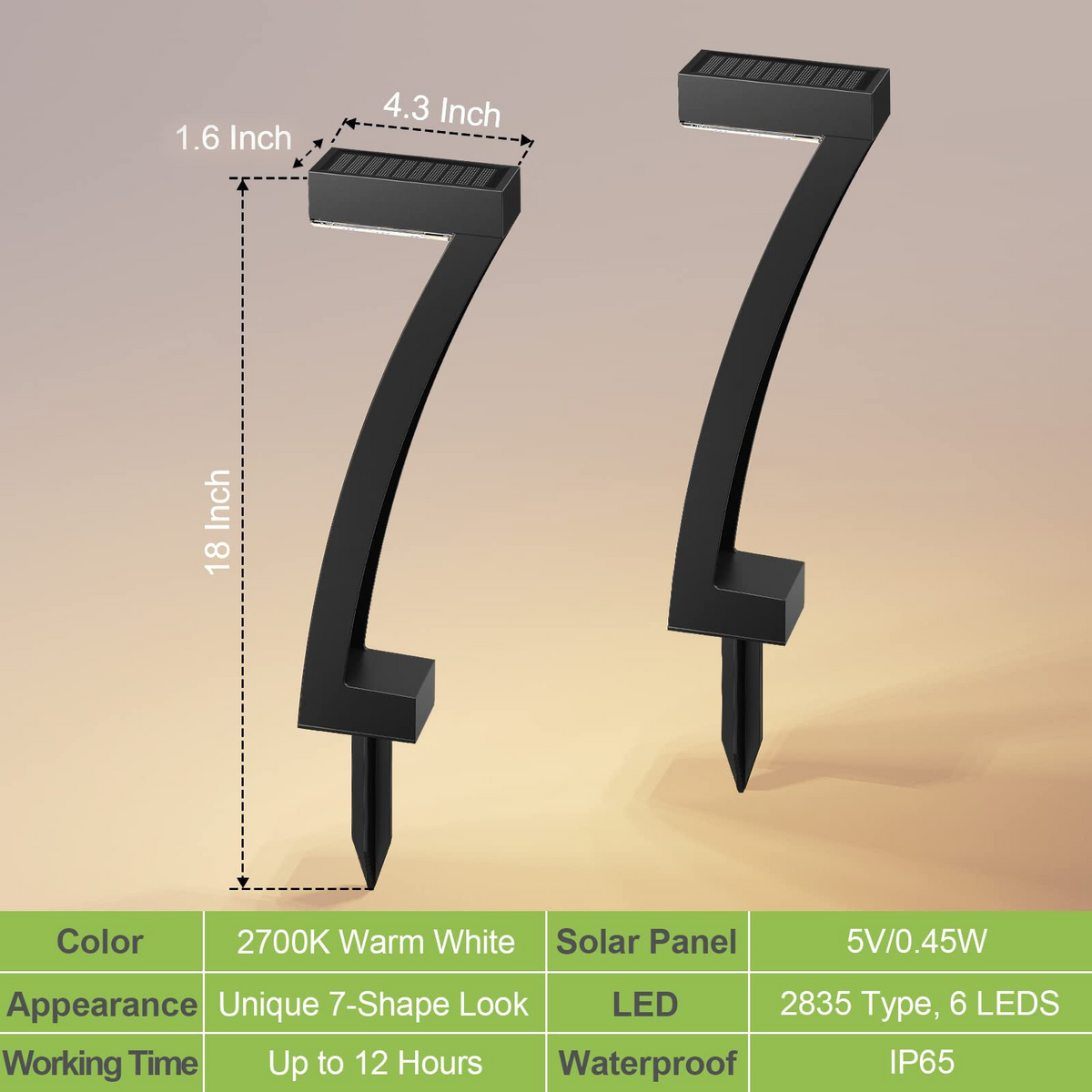 Solar Pathway Lights Outdoor Garden Walkway Landscape Decor Lampe LED Bright