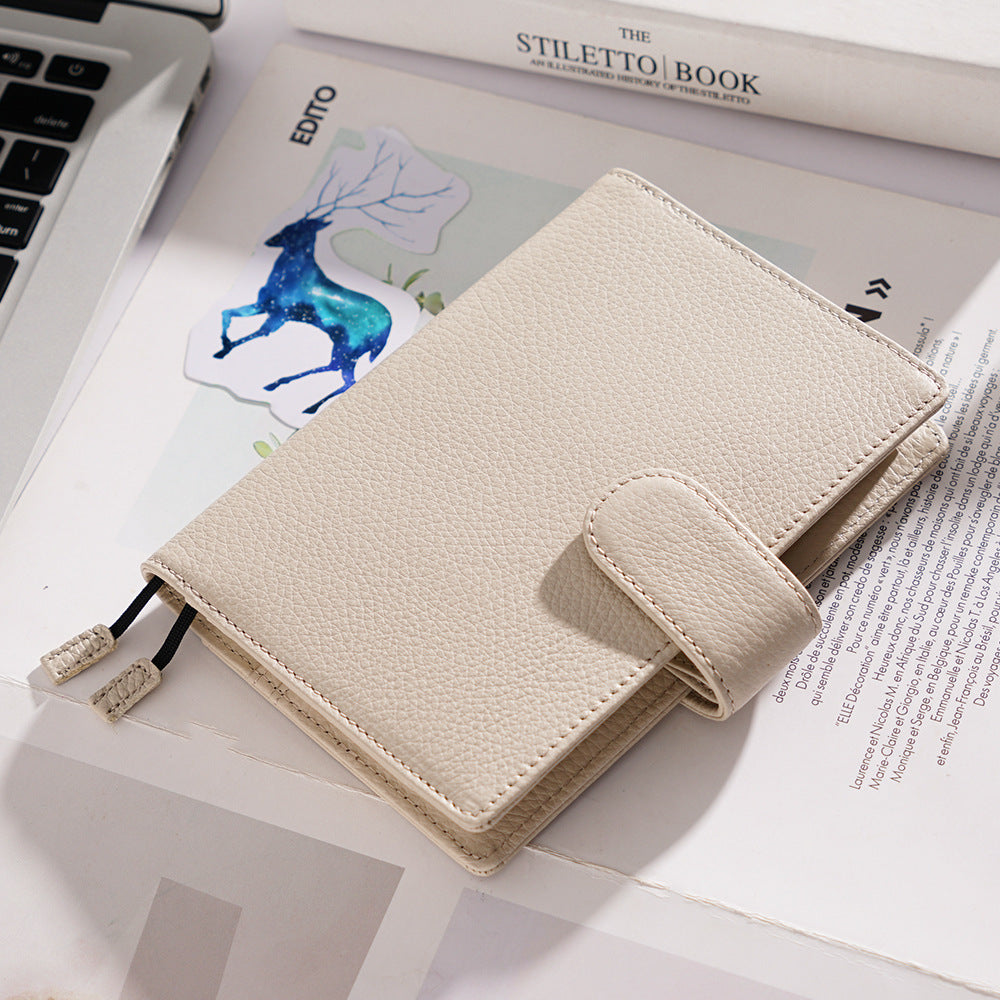 Carnet de notes en cuir Motif Lychee Couche de tête Cowhide A6 Carnet de notes en cuir