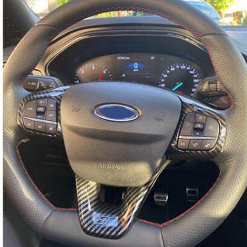 Carbon Fiber ABS Steering Wheel Interior Accessories