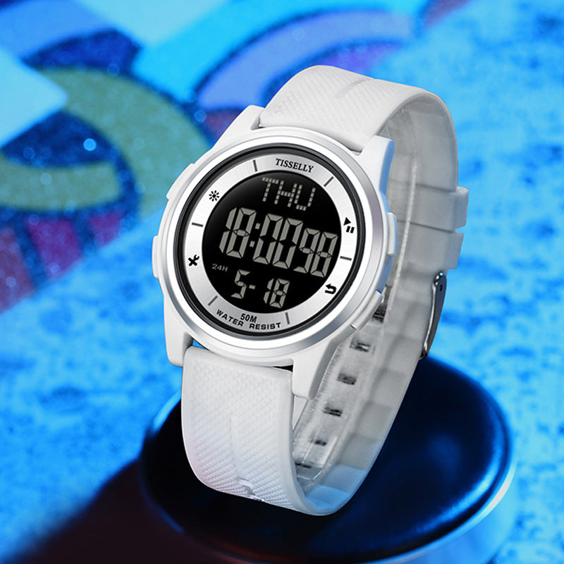 Simple Luminous Waterproof Montre électronique multifonctionnelle