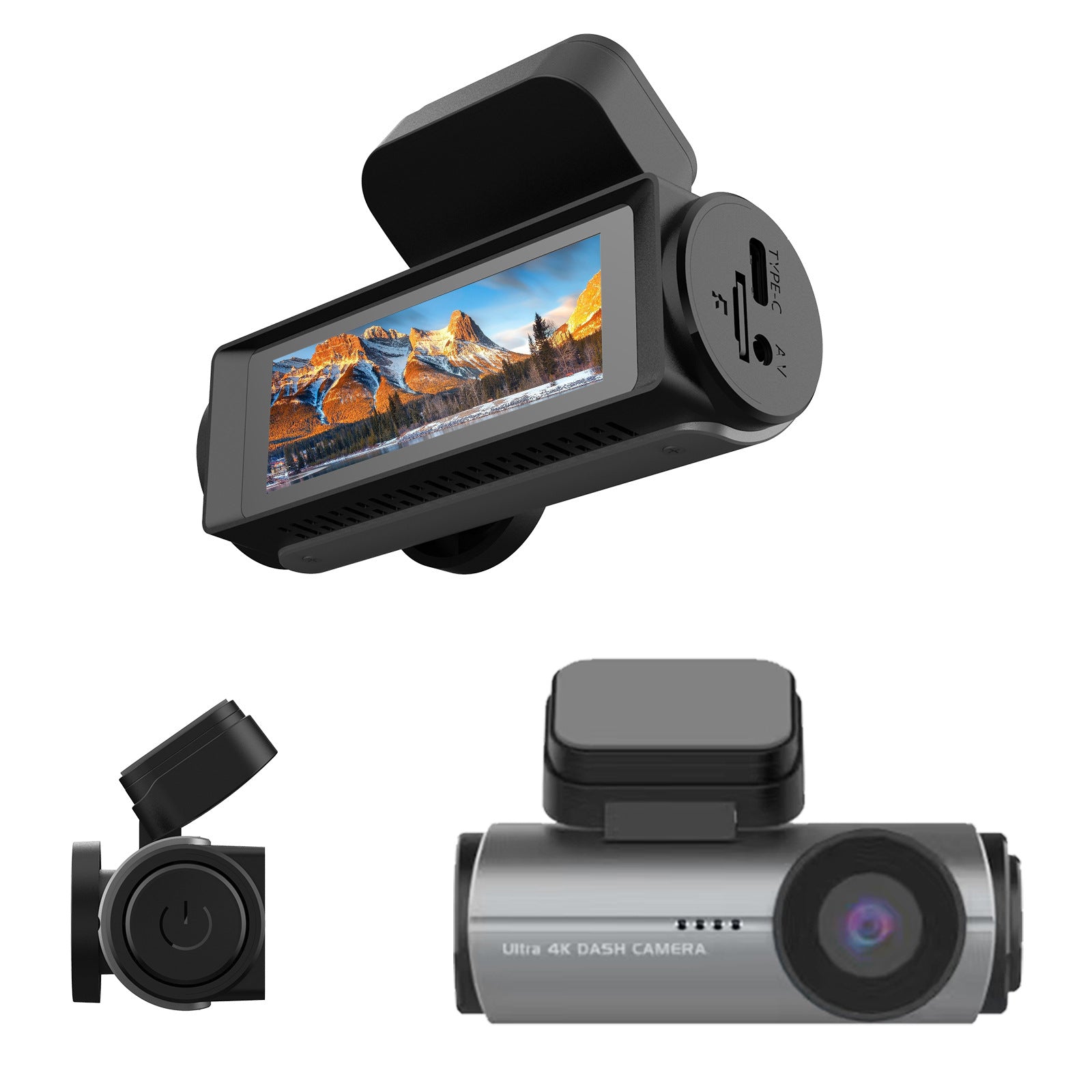 4K Ultra WiFi Voiture Dash Cam 4K+1080 P Avant et arrière