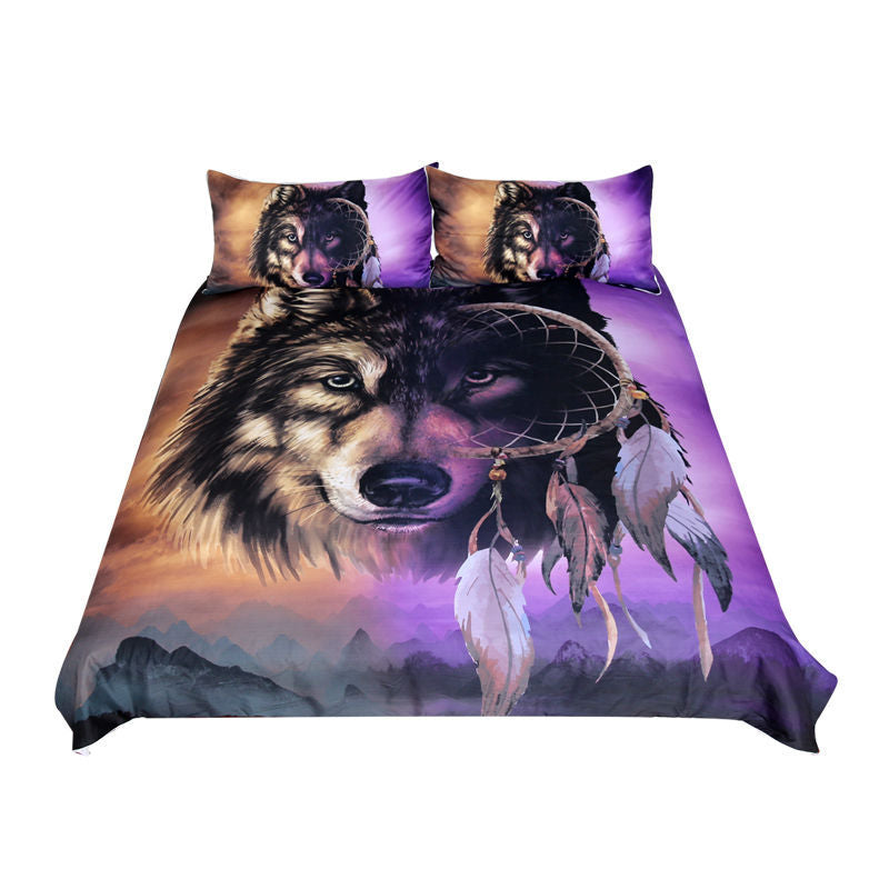 Loup Ensemble de literie en trois parties