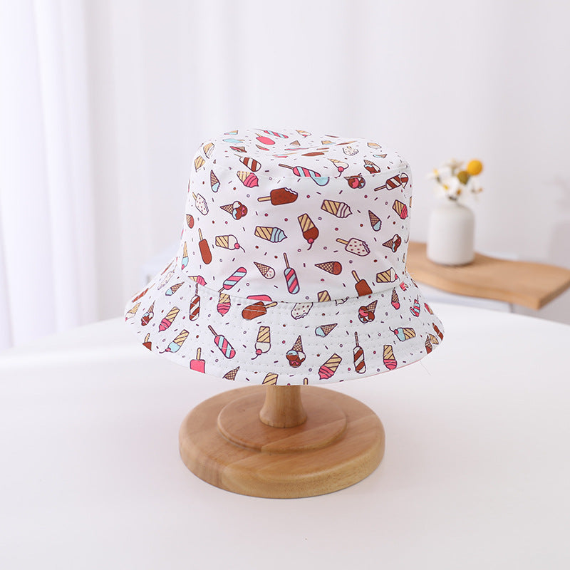 Chapeau de seau de soleil à double bord pour enfants