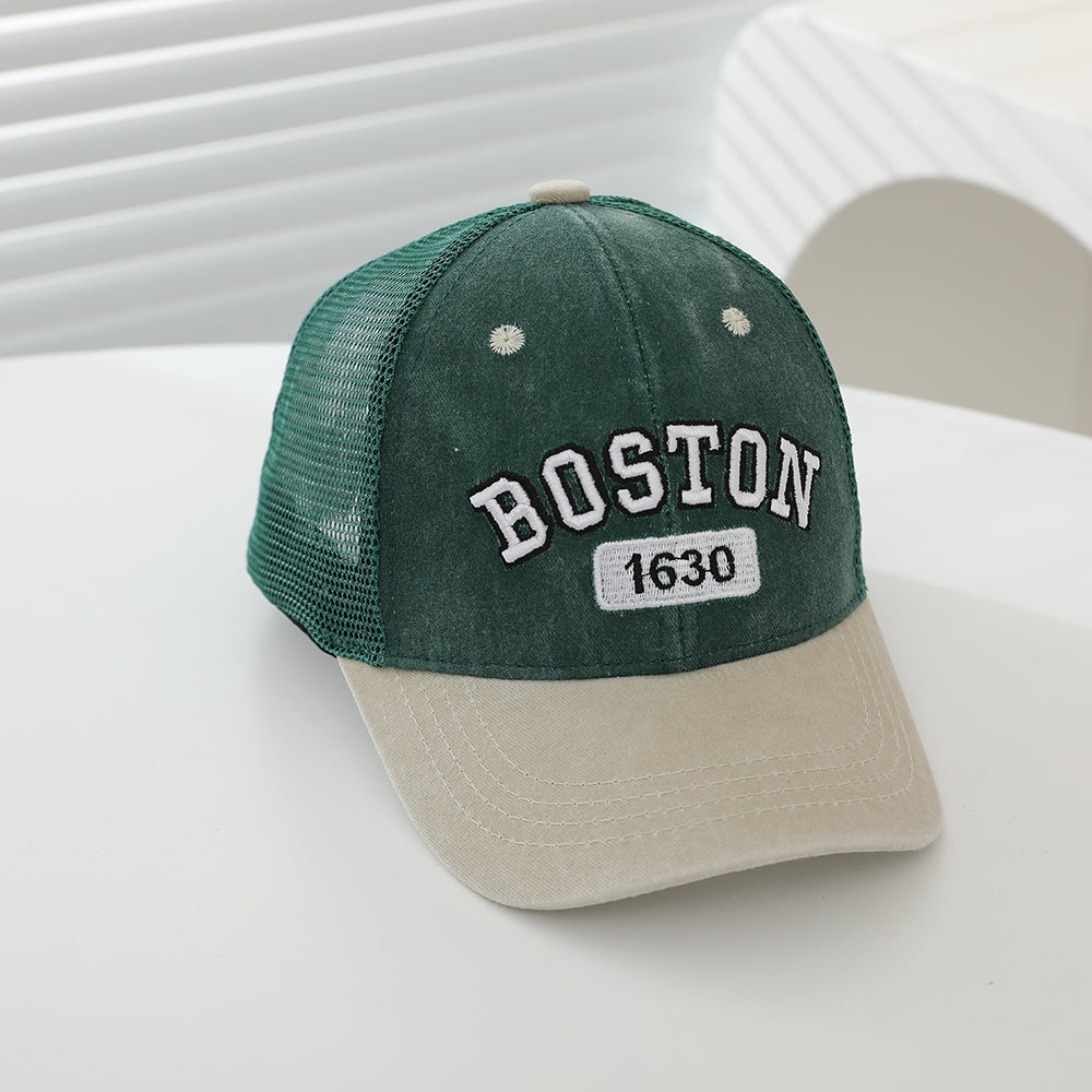 Lettre brodée pour enfants BOS1630 Casquette de baseball en mesh respirante