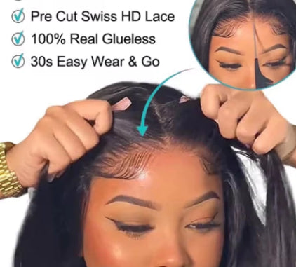 Body Wave Glueless Perruques de cheveux humainsHottes sans gluten