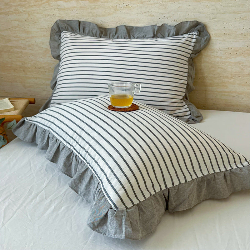 Coussin simple en coton lavé