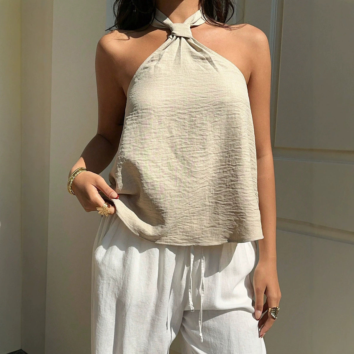 Femmes Camisole à col haltère
