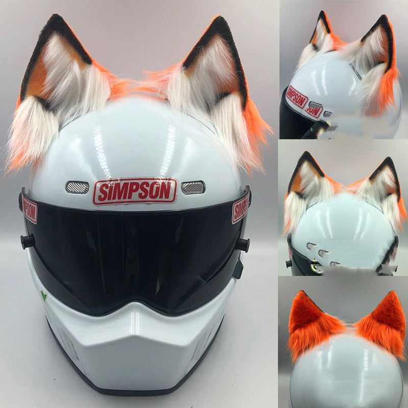 Casque Ornements Cat Oreilles Bête Oreilles Moto Vélo électrique Femme