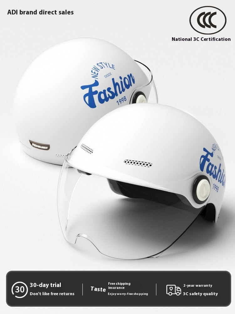 Femmes Quatre Saisons Universal Batterie Voiture Half Casque