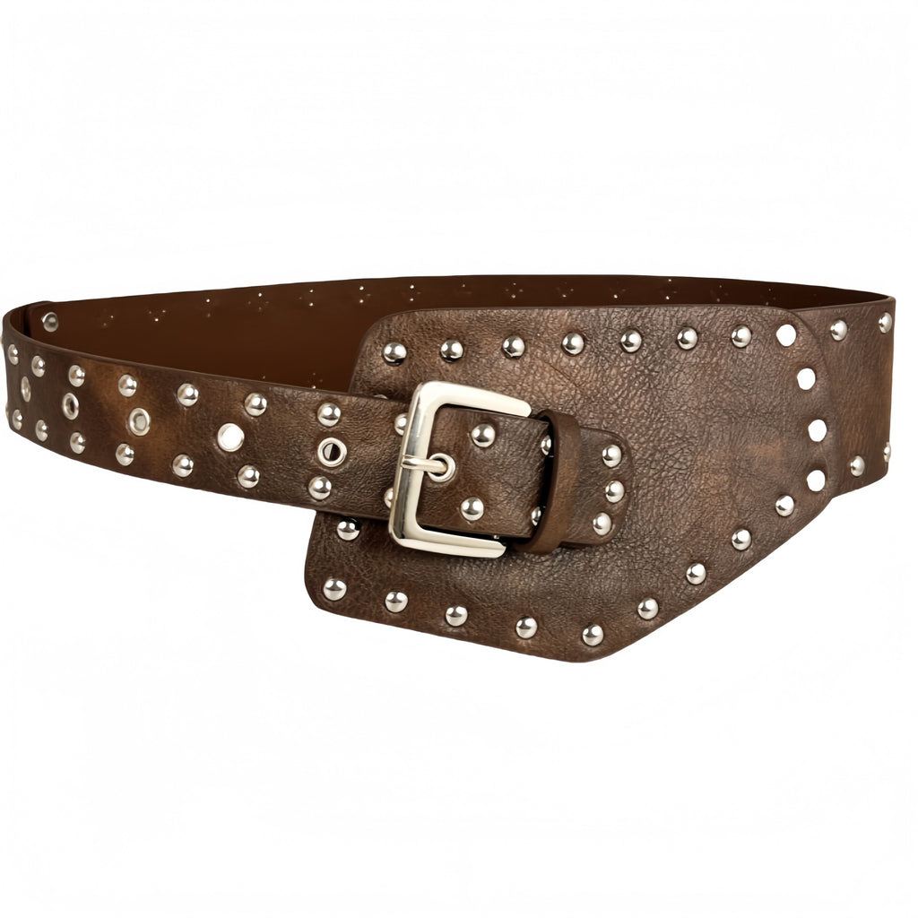 Rivet Punk large ceinture mode et polyvalent style vintage