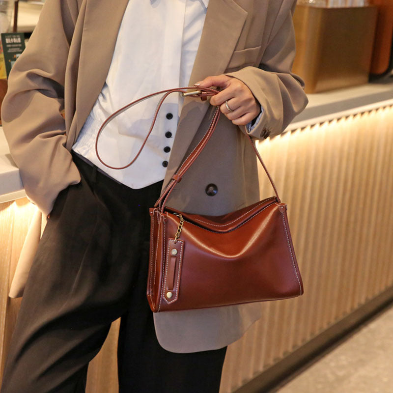 Sac à bandoulière en cuir sophisticé style casual