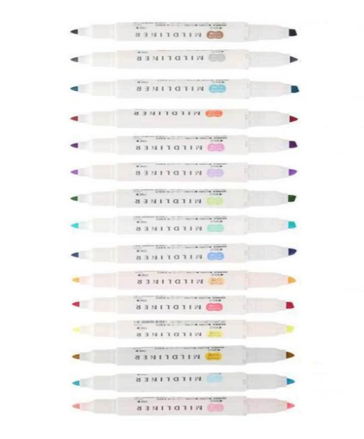 5 surligneurs Zebra Mildliner Double-Sid