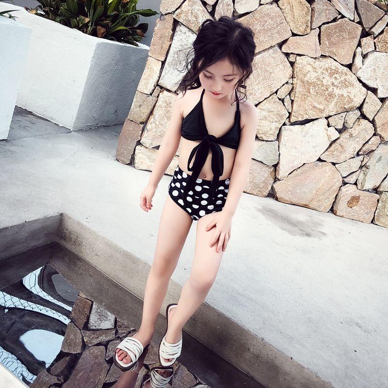 Enfants bikini à pois