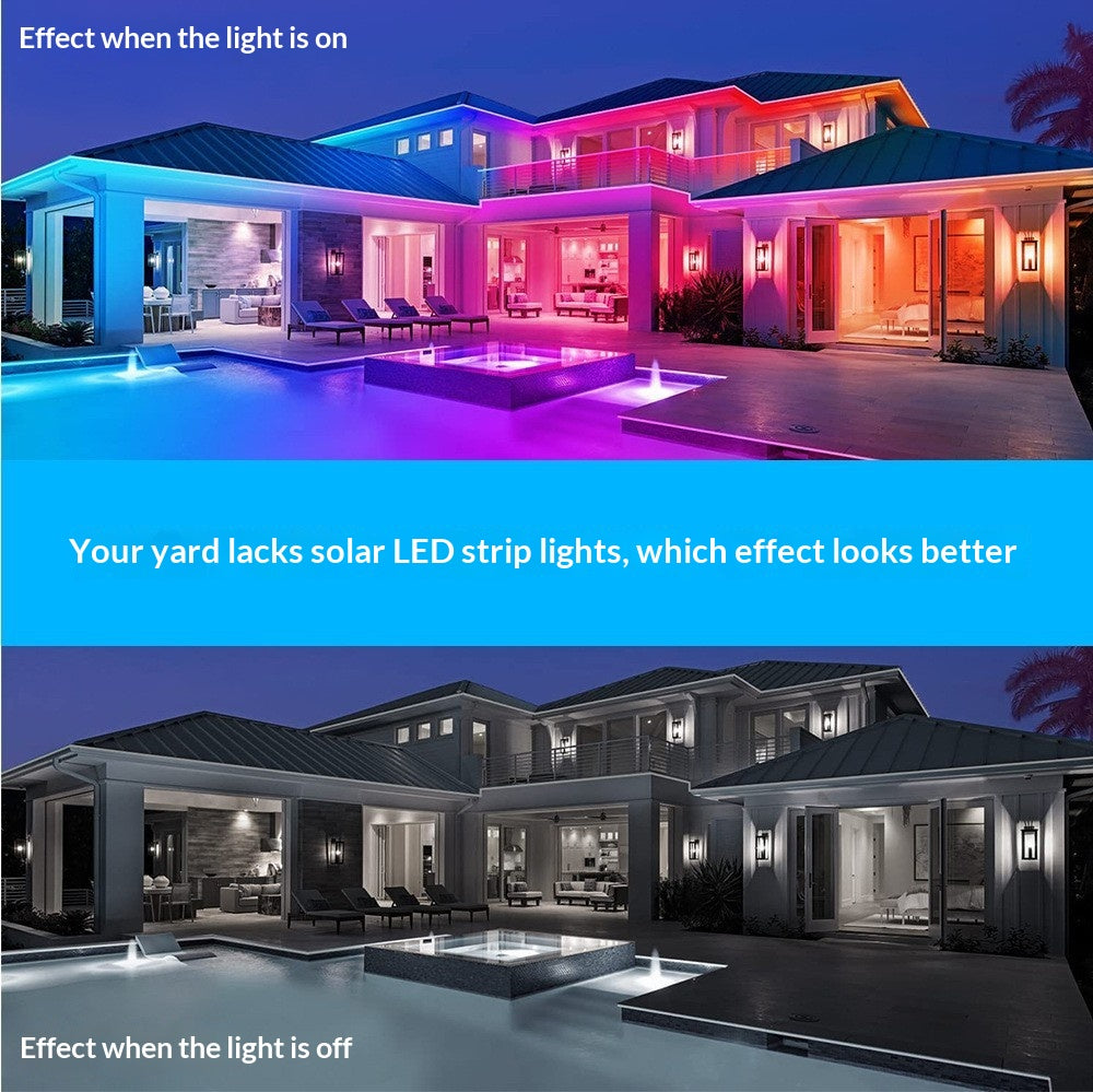 Luminaires extérieurs décoratifs de cour Bandes lumineuses solaires étanches