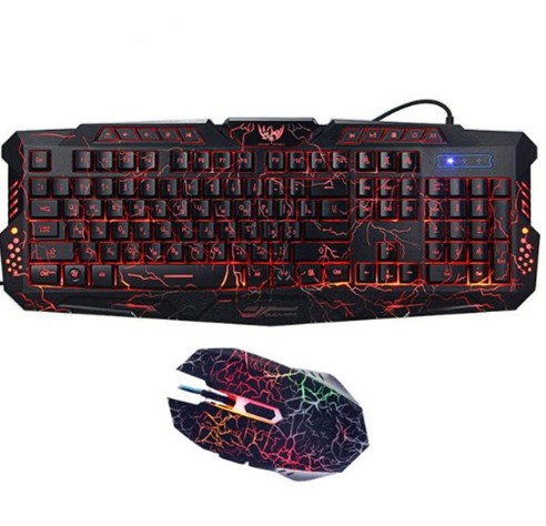 J10 tricolor rétro-éclairage filaire jeu clavier ensemble coloré jeu souris clavier R