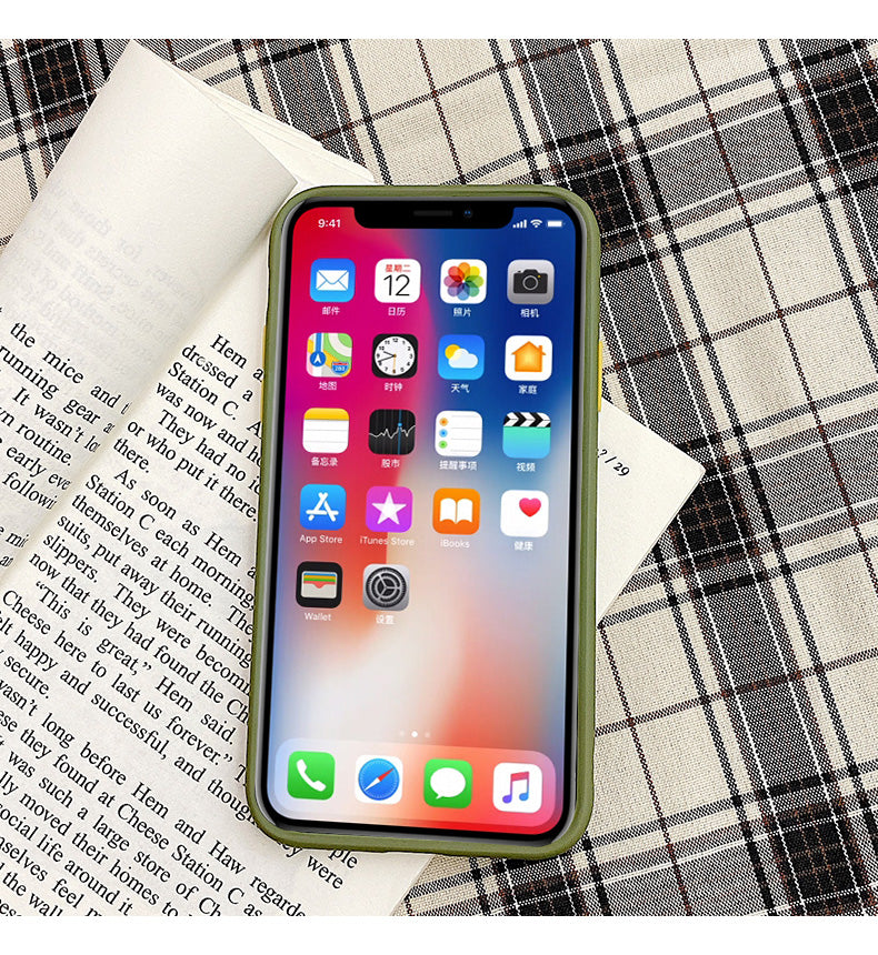 Étui de téléphone givré avec étiquette anglaise