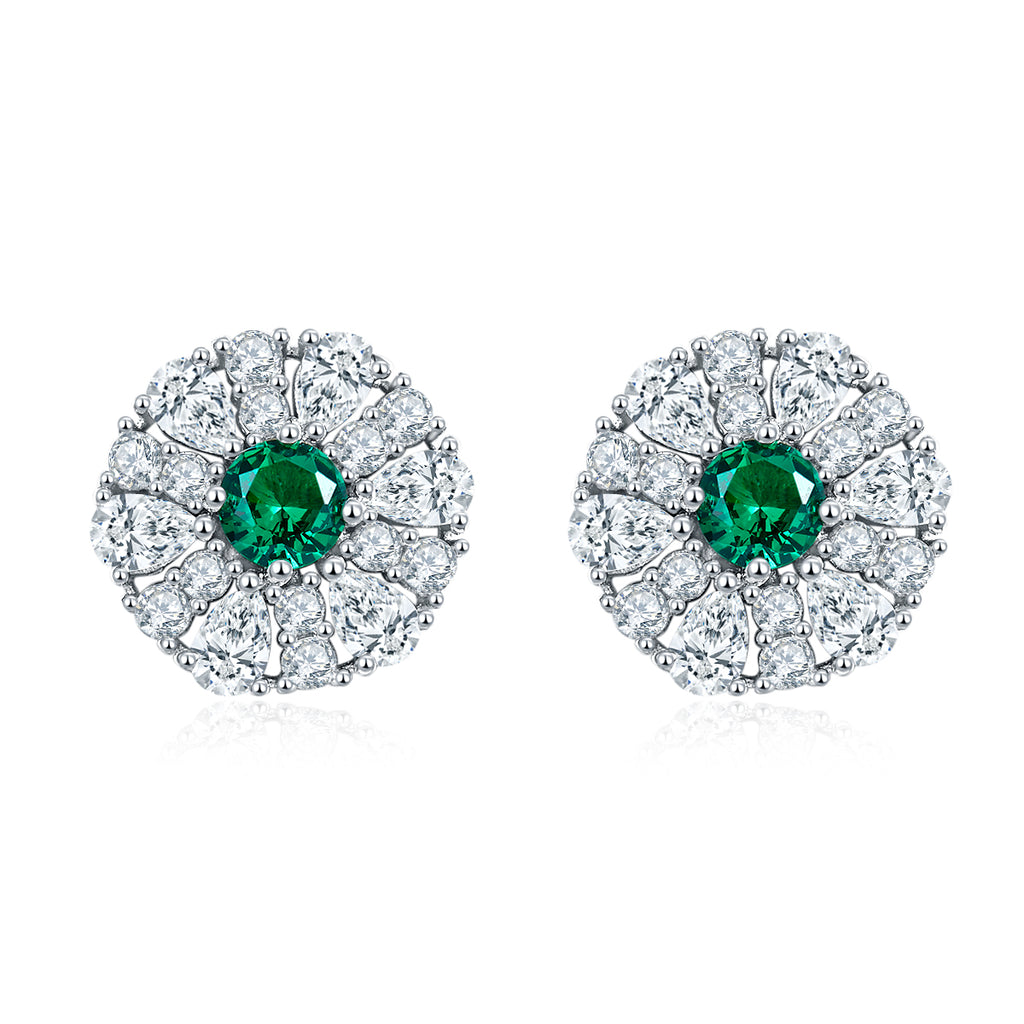 S925 Boucles d'oreilles en cluster en argent sterling