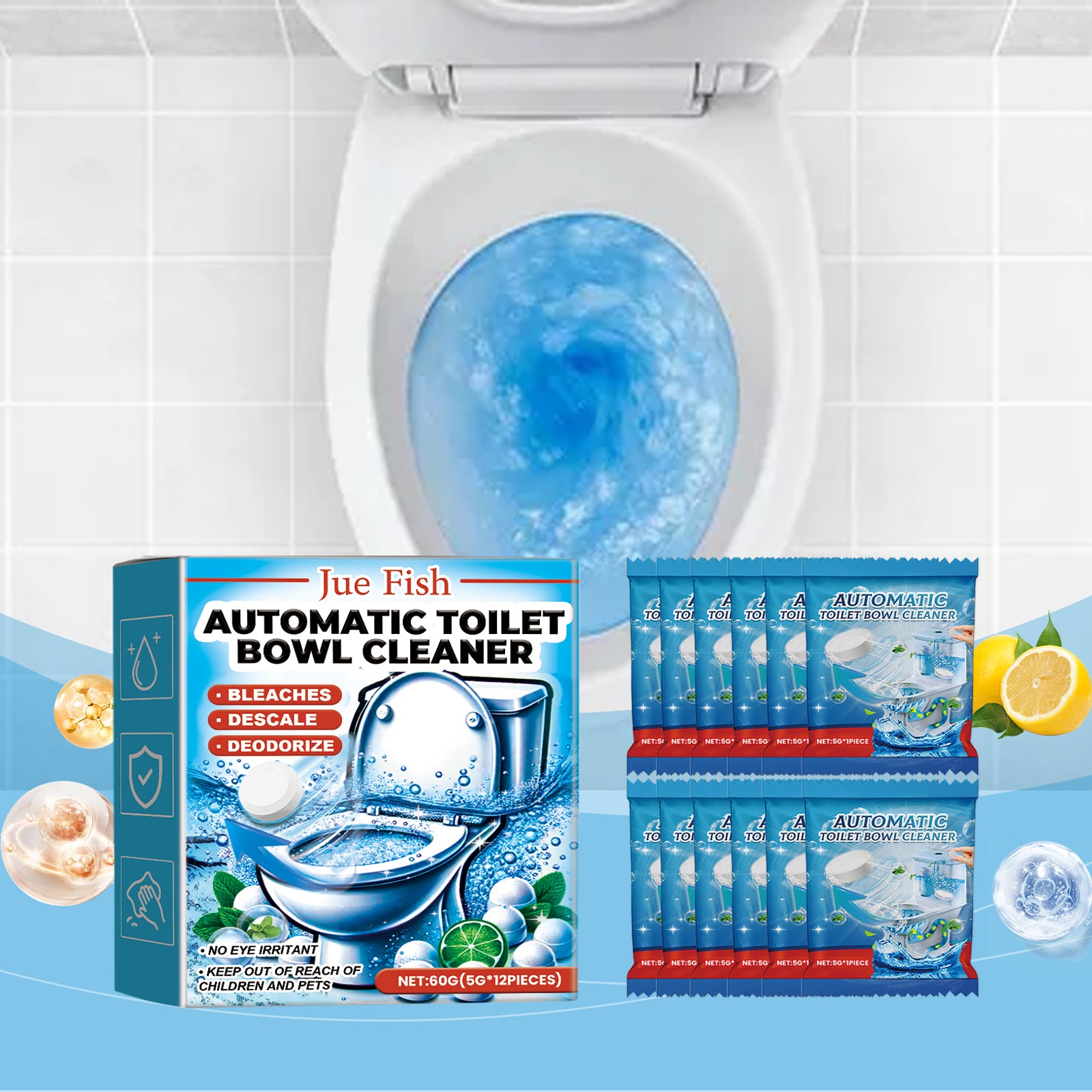 Nettoyage automatique des toilettes Comprimés effervescents -boxed- 60g-1box