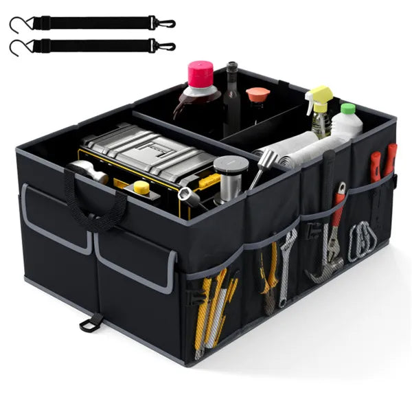 13 Gallon Auto Trunk Organizer - 3 Compartments + 6 Pockets