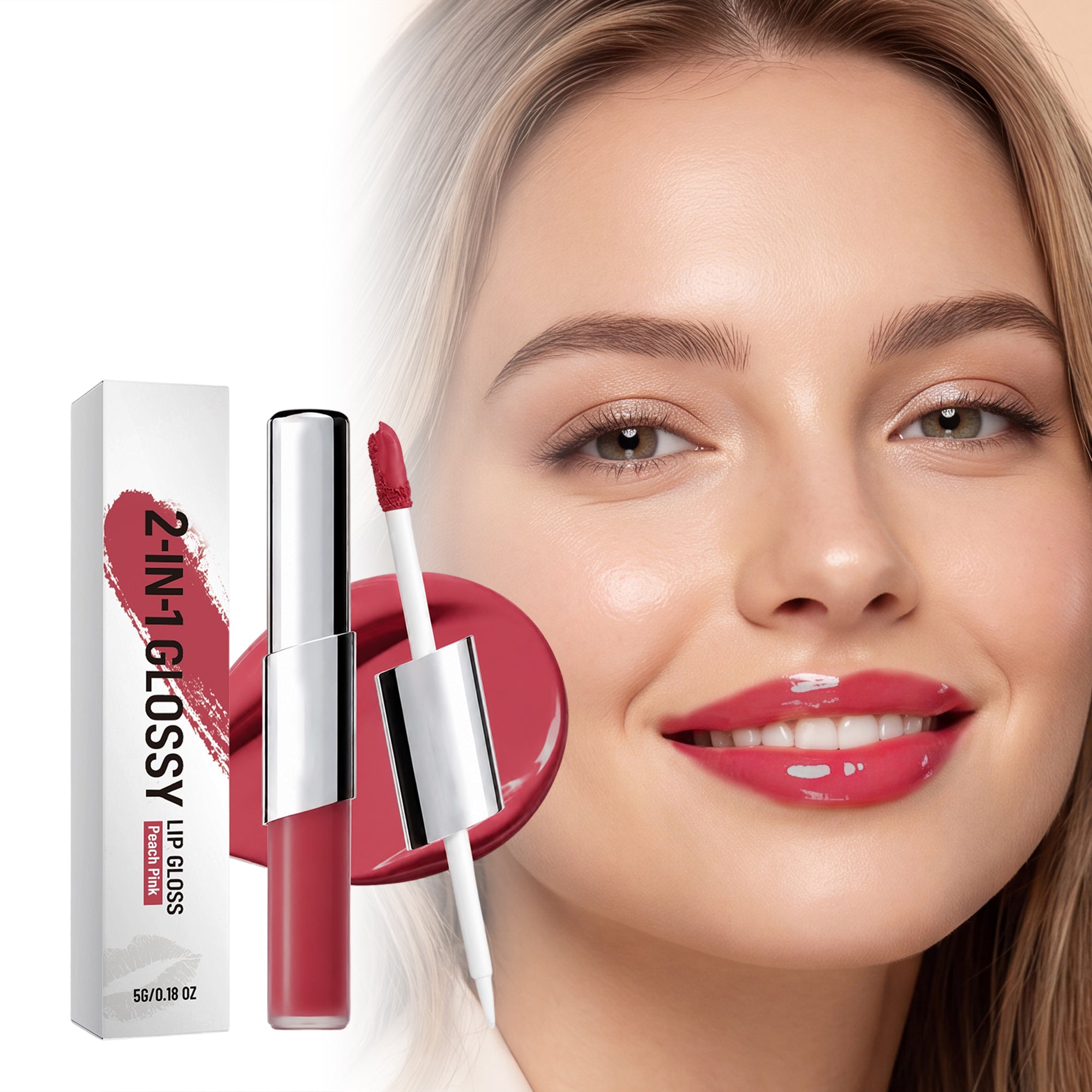 2-en-1 Gloss brillant à lèvres longue durée 5g