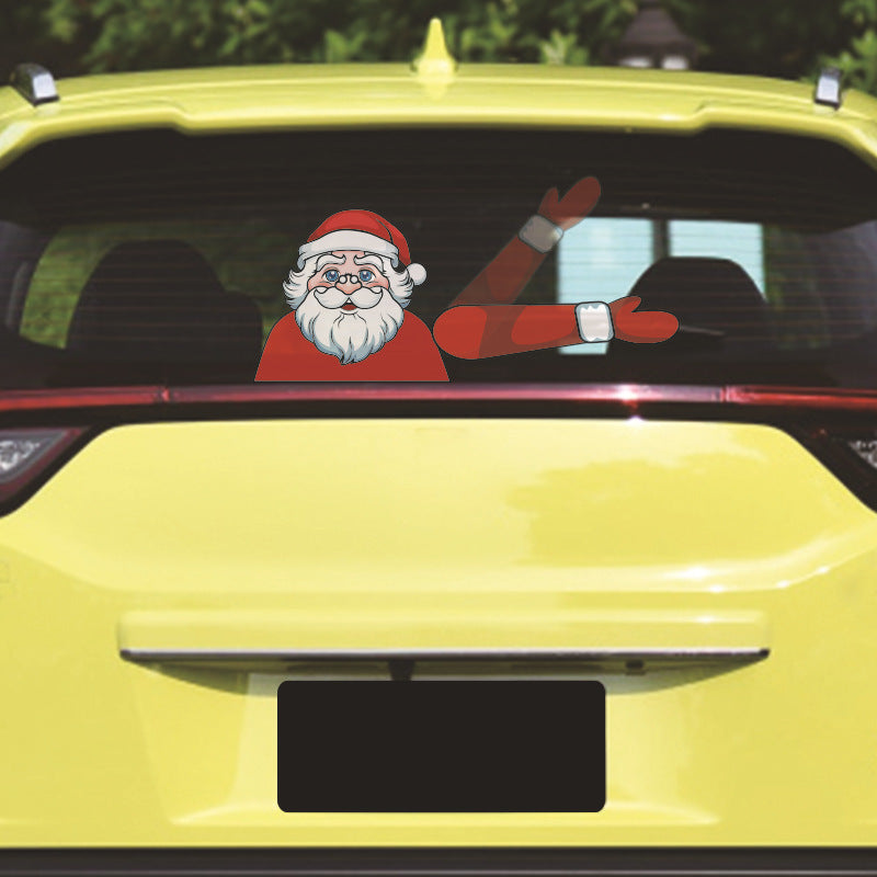 Sticker de voiture Santa Wiper sans paillettes