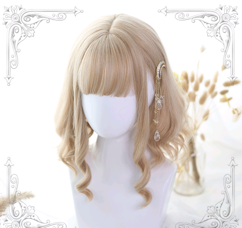 Lolita perruque cheveux courts Rouleau romain Lolita perruque cheveux bouclés