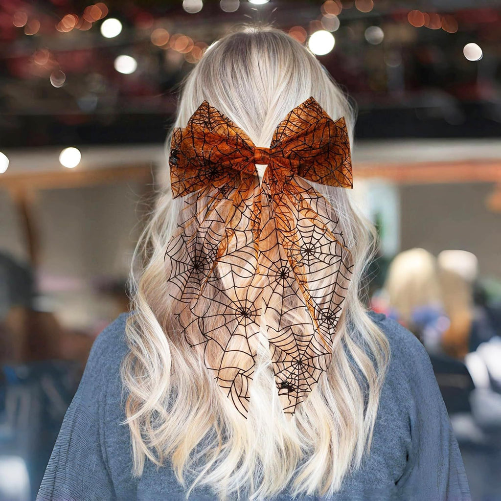Clip de cheveux Tulle Spiderweb Bow