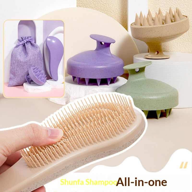 Massage de tête de douche multifonctionnelle et brosse de nettoyage