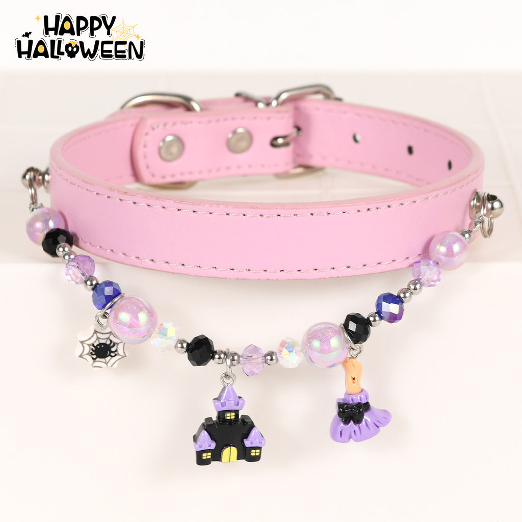 Collier de chat Niche Accessoire Collier d'Halloween avec embellissements perlés