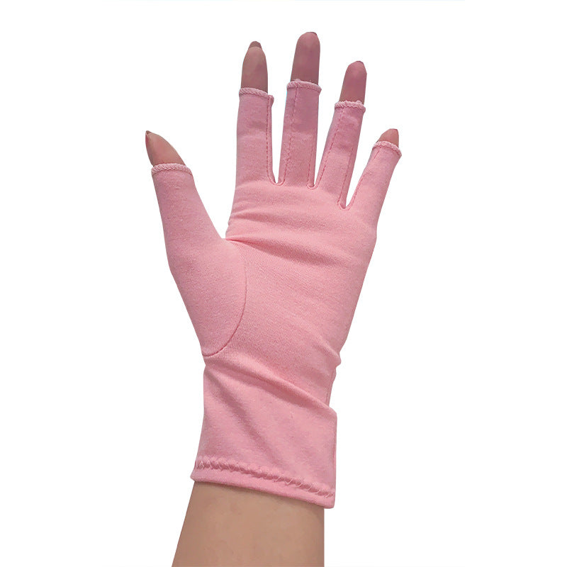Soins de santé respirants Gants à moitié doigts