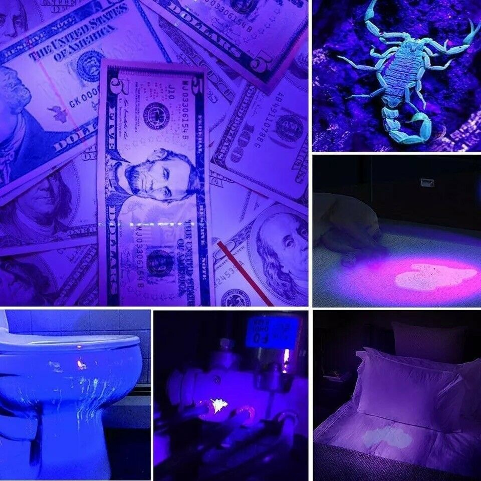 Multifonctionnel détecteur de contrefaçon lampe de poche LED UV