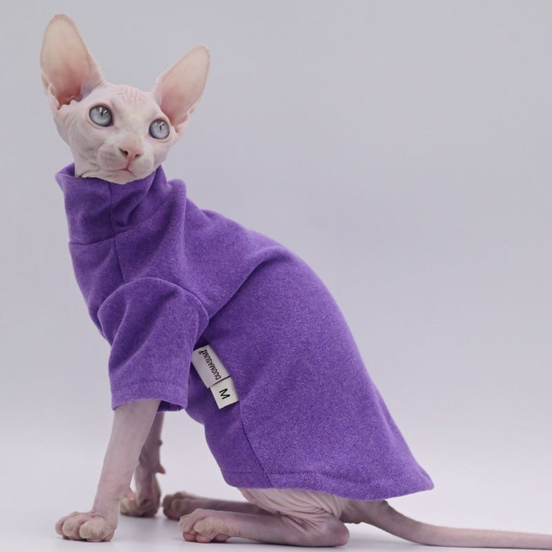 Chaud Sphynx Cat Turteneck Chandails pour chats sans cheveux