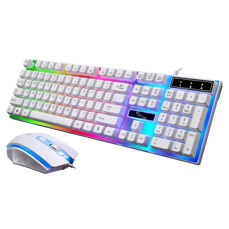 G21 Wired U U Souris et jeu de clavier Éclairage suspendu Sentiment mécanique Jeu de souris et de clé